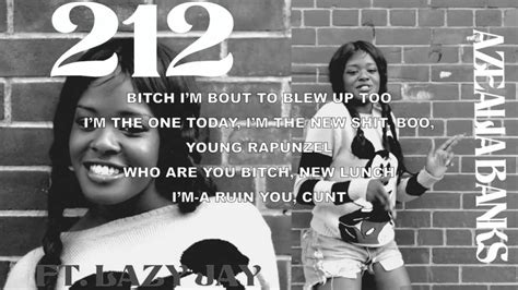 212 lyrics|azealia banks black and white.